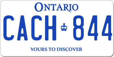 ON license plate CACH844