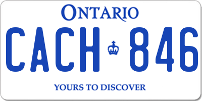 ON license plate CACH846