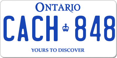 ON license plate CACH848