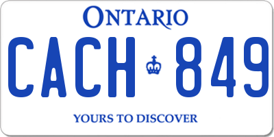 ON license plate CACH849