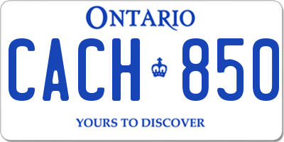 ON license plate CACH850