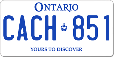 ON license plate CACH851