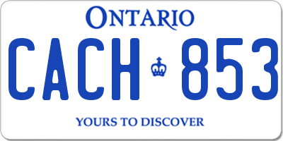 ON license plate CACH853