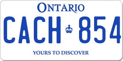 ON license plate CACH854