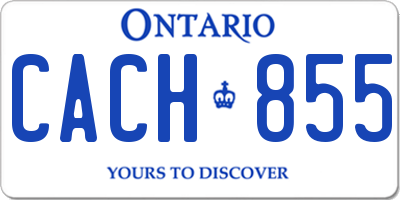 ON license plate CACH855