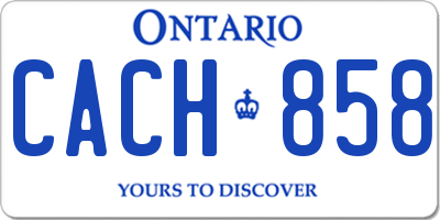 ON license plate CACH858