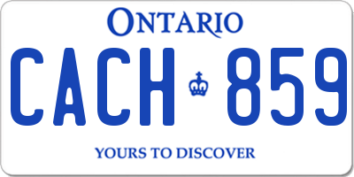 ON license plate CACH859