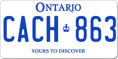 ON license plate CACH863