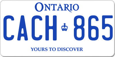 ON license plate CACH865