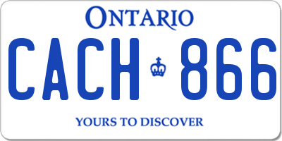 ON license plate CACH866