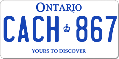 ON license plate CACH867