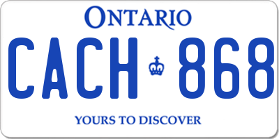 ON license plate CACH868