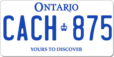 ON license plate CACH875