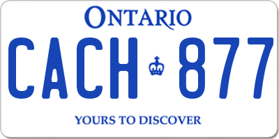 ON license plate CACH877