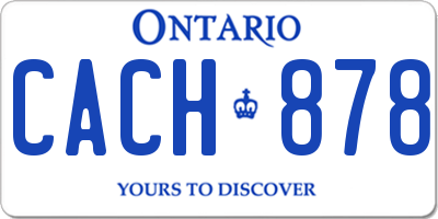 ON license plate CACH878