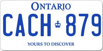 ON license plate CACH879