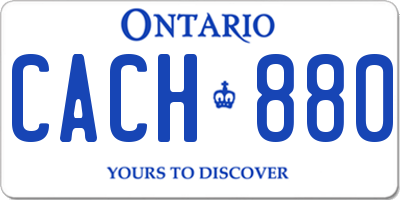 ON license plate CACH880