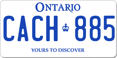 ON license plate CACH885