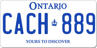 ON license plate CACH889