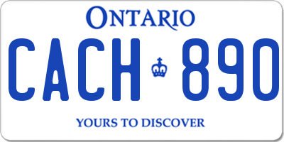 ON license plate CACH890