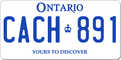 ON license plate CACH891