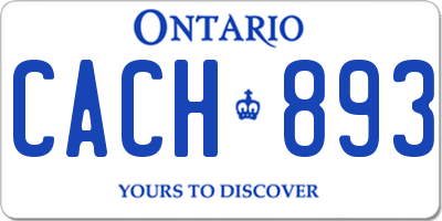 ON license plate CACH893