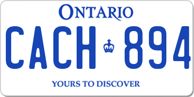 ON license plate CACH894