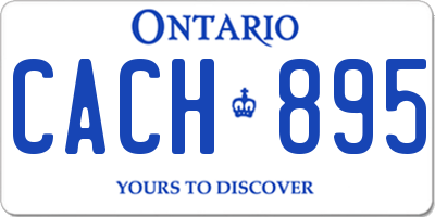 ON license plate CACH895