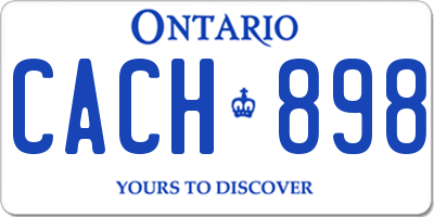 ON license plate CACH898