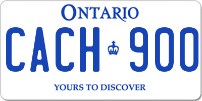 ON license plate CACH900