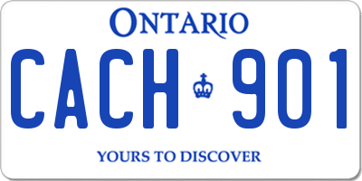 ON license plate CACH901