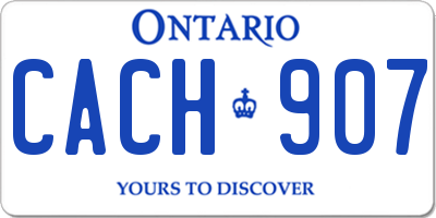 ON license plate CACH907