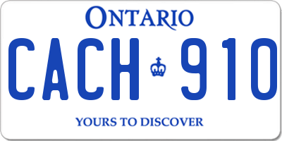 ON license plate CACH910