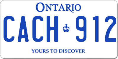 ON license plate CACH912