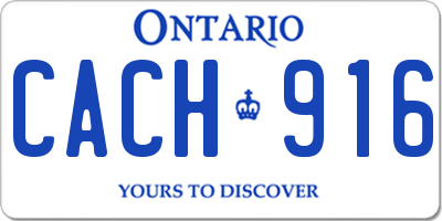 ON license plate CACH916