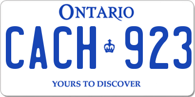 ON license plate CACH923