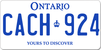 ON license plate CACH924