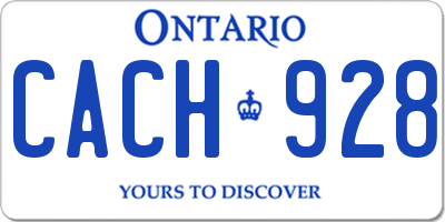 ON license plate CACH928