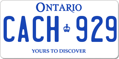 ON license plate CACH929