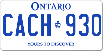 ON license plate CACH930