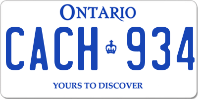 ON license plate CACH934