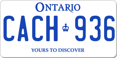 ON license plate CACH936