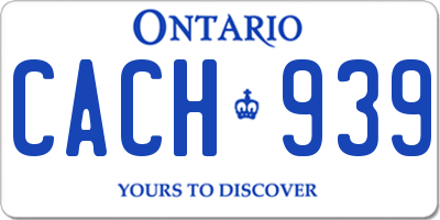 ON license plate CACH939