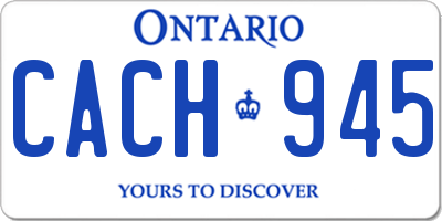 ON license plate CACH945