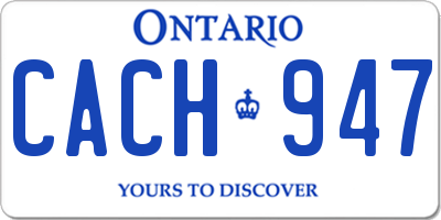 ON license plate CACH947