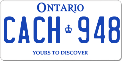 ON license plate CACH948