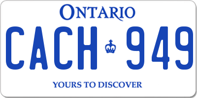 ON license plate CACH949