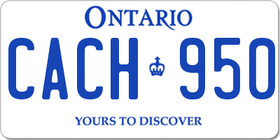 ON license plate CACH950