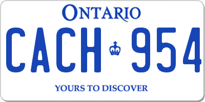 ON license plate CACH954