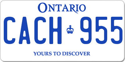 ON license plate CACH955